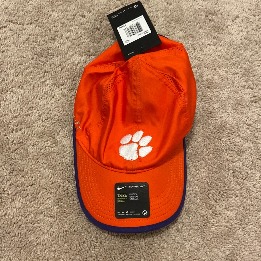 Orange Clemson aerobill hat
